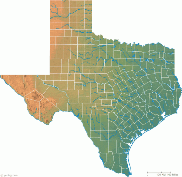 texas-physical-map | PetroEd